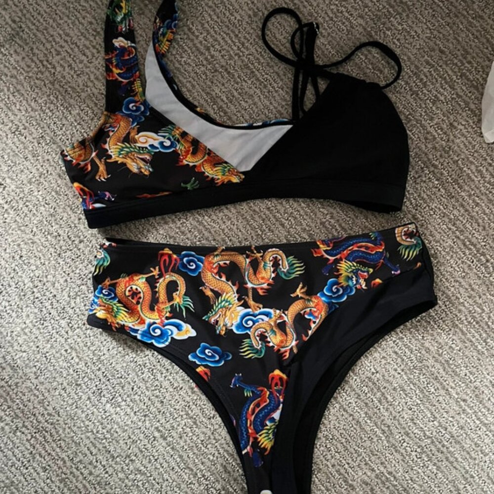 Women's black two-piece swimsuit brand new